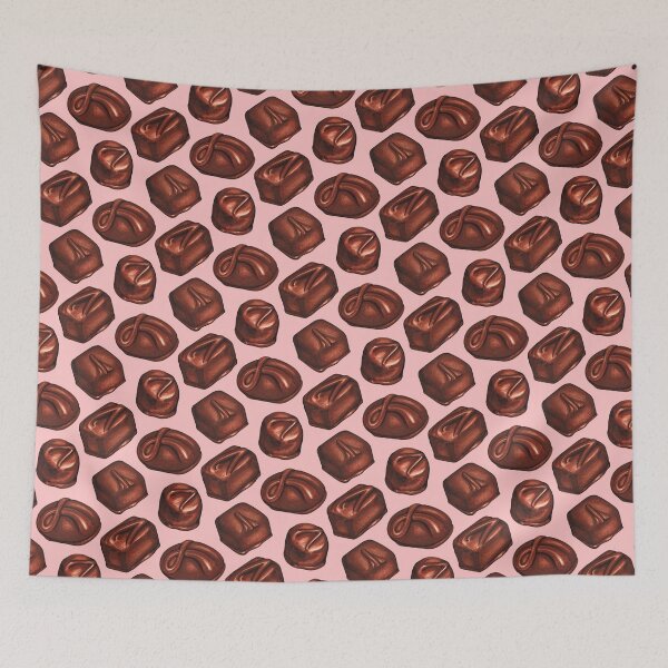 Item preview, Chocolate Box Chocolate Pattern - Pink designed and sold by Kelly  Gilleran.