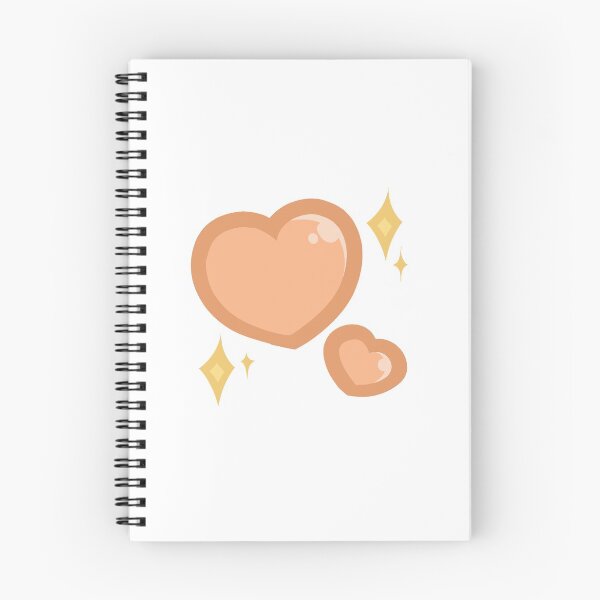 Item preview, Kawaii Orange Sparkle Hearts designed and sold by Doodlebeano.