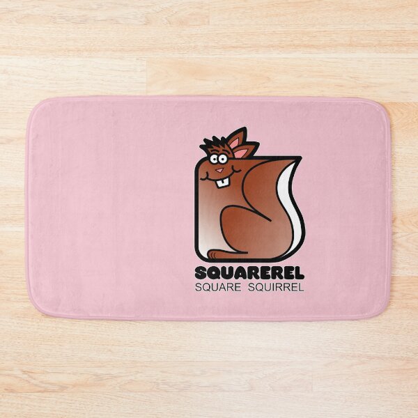 Item preview, Square Squirrel Retro Minimalist Squarerel Pink designed and sold by Quooki.
