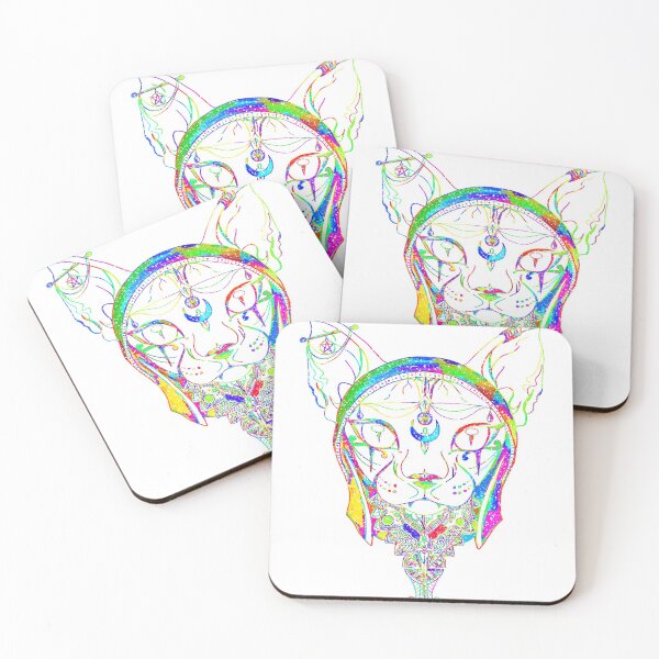 Item preview, Rainbow Witch Cat designed and sold by MeaganBragwell.