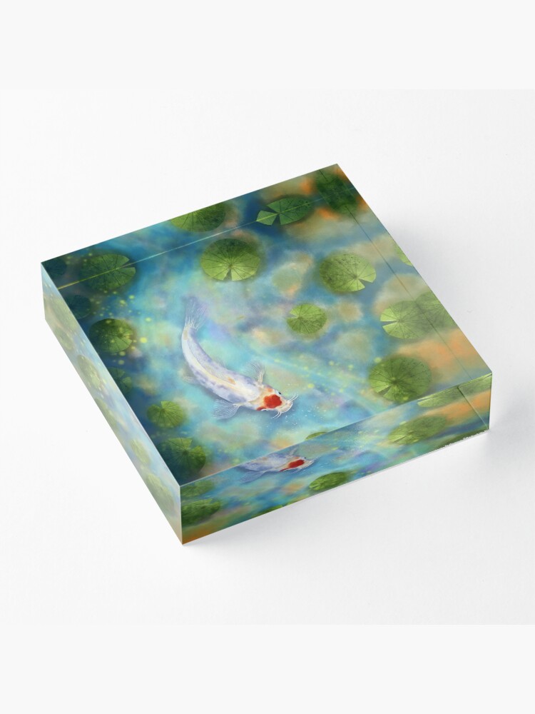 Alternate view of Koi Carp 1 Acrylic Block