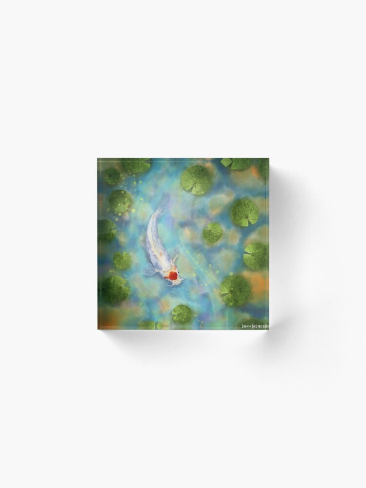 Alternate view of Koi Carp 1 Acrylic Block