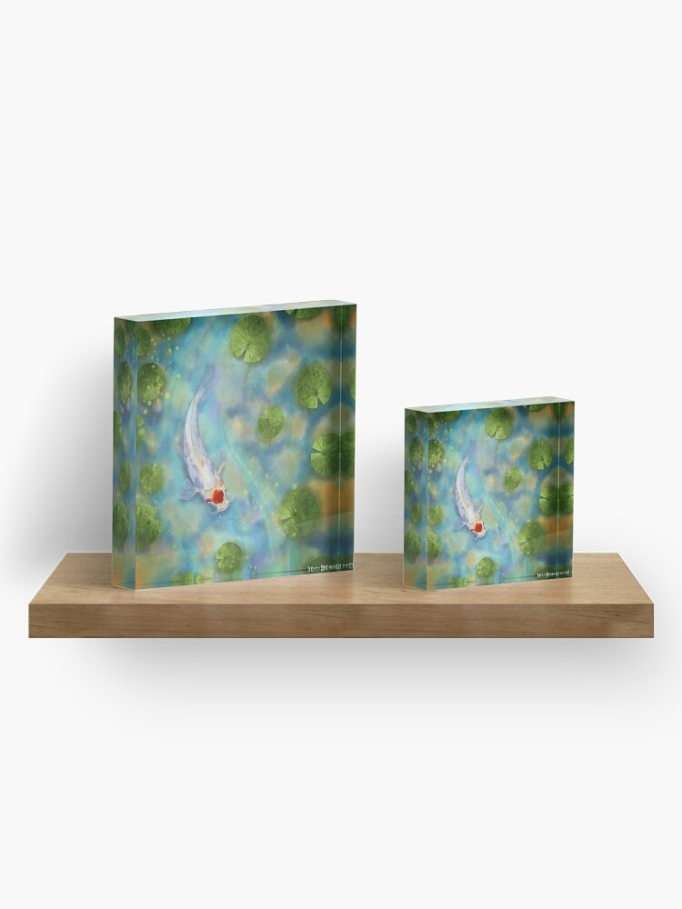 Alternate view of Koi Carp 1 Acrylic Block
