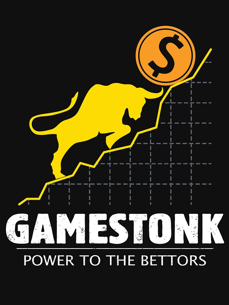 GameStonk Power to the Bettors - Wall Street Investor and Trader Stock Market Bets - Funny Wall Street Memes Vintage Design by WG-Factory