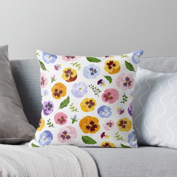 Artikelvorschau, Blumenmuster mit hellen bunten Stiefmütterchenblumen. entworfen und verkauft von Naddya.