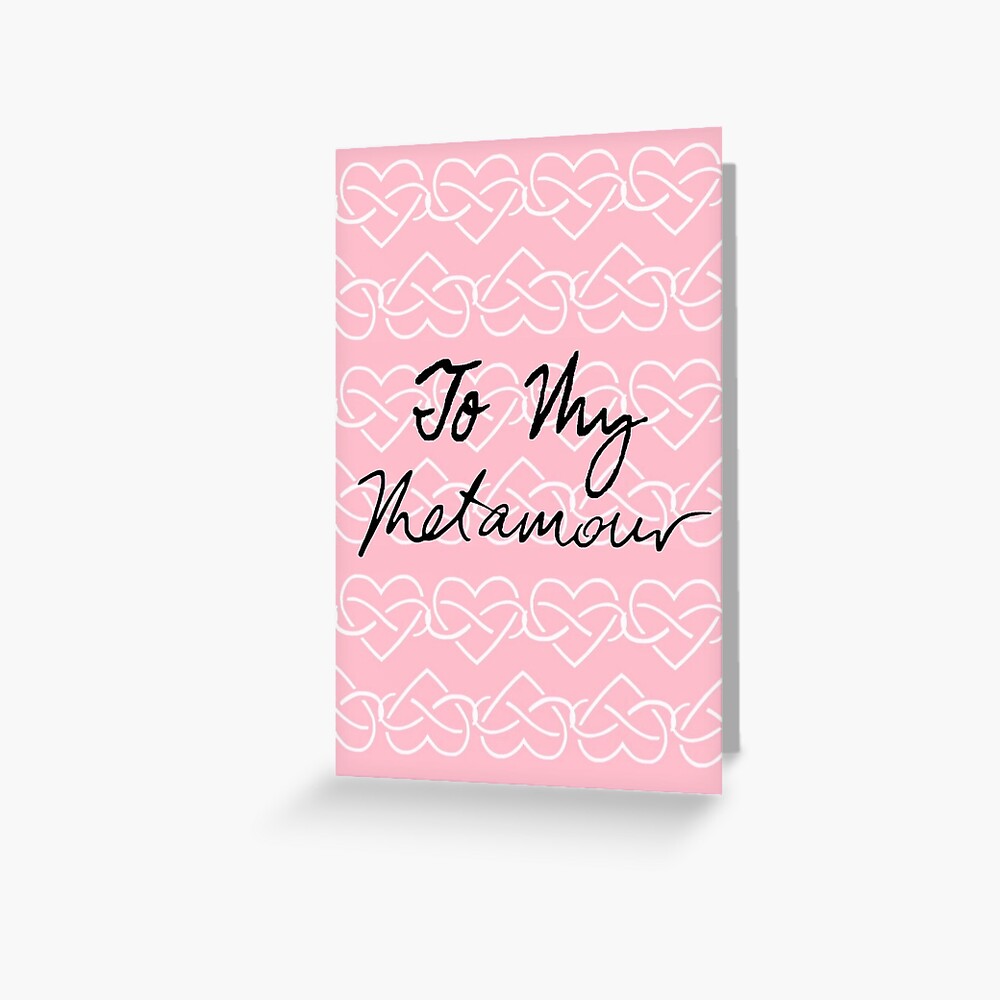 To My Metamour (Infinity Hearts - Pink) Greeting Card