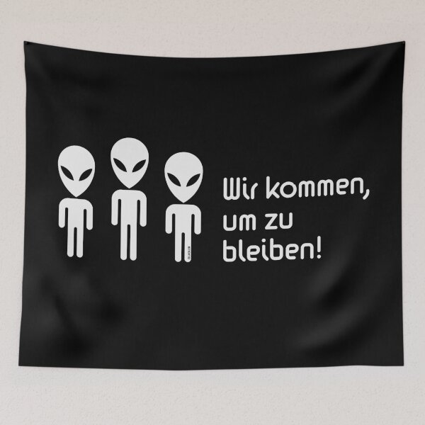 Item preview, We are coming to stay! (Science Fiction Alien / White) designed and sold by Roderix.