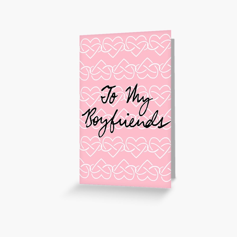 To My Boyfriends (Infinity Hearts - Pink) Greeting Card