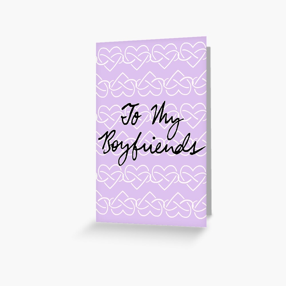 To My Boyfriends (Infinity Hearts - Purple) Greeting Card
