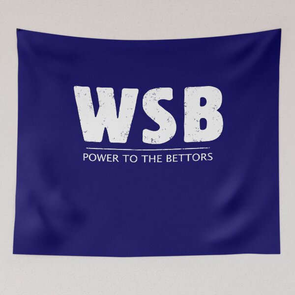 Item preview, WSB Power to Bettors - Wall Street Investor and Trader Stock Market Bets - Funny Wall Street Memes Vintage Design designed and sold by WG-Factory.