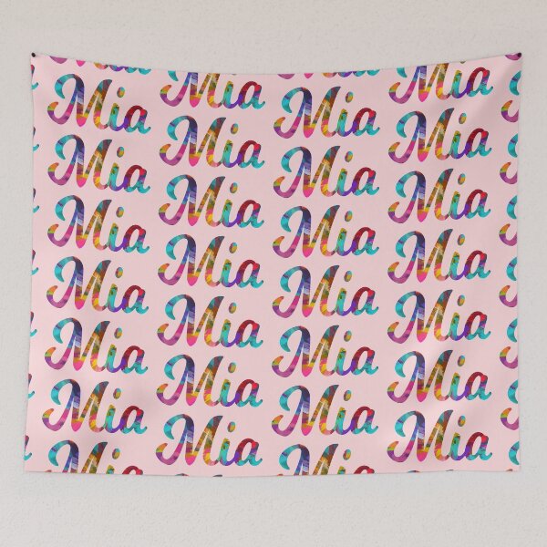 Item preview, Mia girl's name  pretty abstract painting  designed and sold by ComicKitsch.