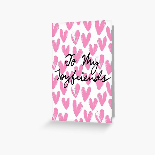 To My Joyfriends (Painted Hearts) Greeting Card