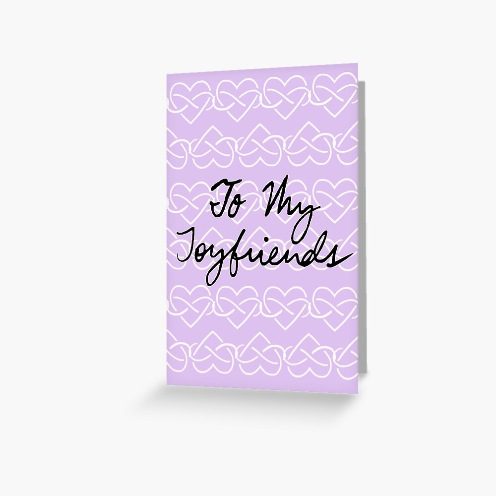 To My Joyfriends (Infinity Hearts - Purple) Greeting Card
