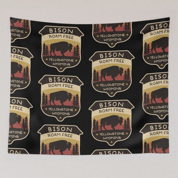Item preview, Bison Roam Free Yellowstone Wyoming Apparel and Accessories designed and sold by bahamamule.