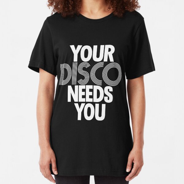 Kylie Minogue - Your Disco Needs You (white text) Slim Fit T-Shirt