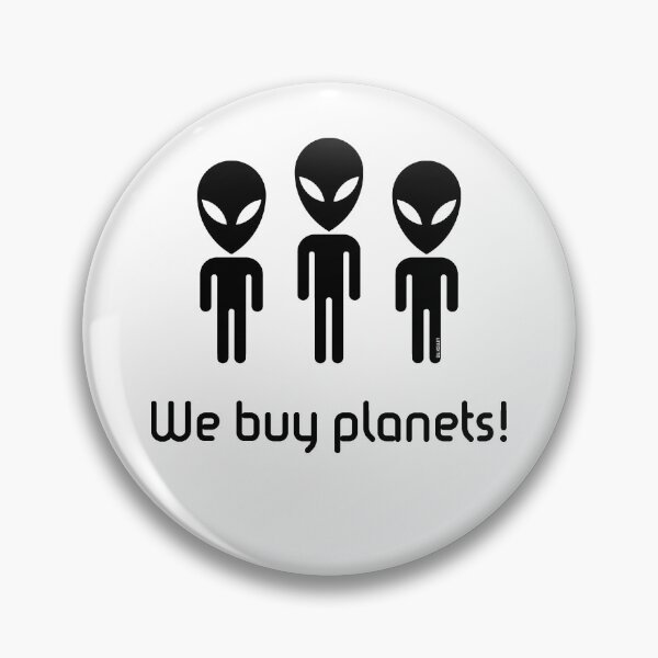 Item preview, We Buy Planets! (Science Fiction / Space Aliens / Black) designed and sold by Roderix.