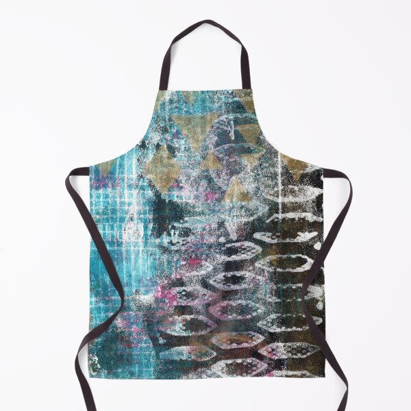 Item preview, "Grunge Shapes" Gel Print Painting designed and sold by peonypours.