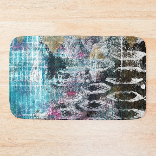 Item preview, "Grunge Shapes" Gel Print Painting designed and sold by peonypours.