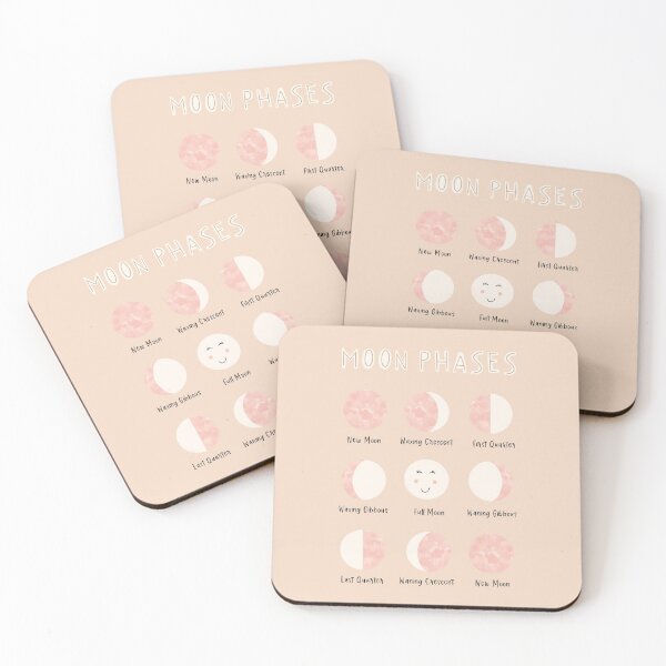 Item preview, Moon Phases Pink designed and sold by ohclementine.