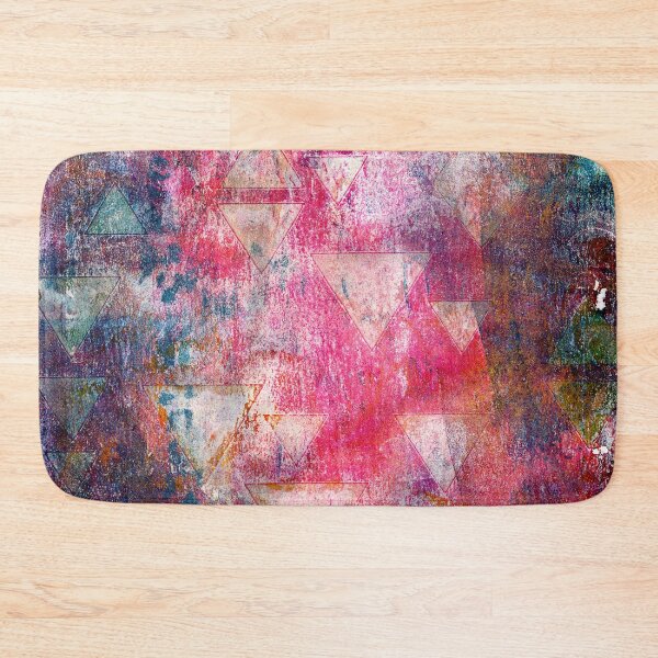 Item preview, "Faded Triangles" Gel Print Painting designed and sold by peonypours.
