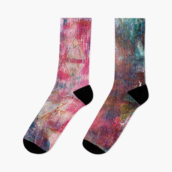 Item preview, "Faded Triangles" Gel Print Painting designed and sold by peonypours.