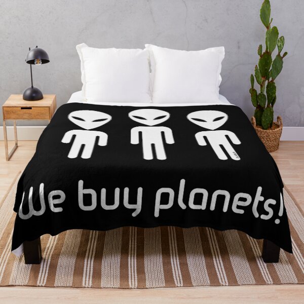 Item preview, We Buy Planets! (Science Fiction / Space Aliens / White) designed and sold by Roderix.