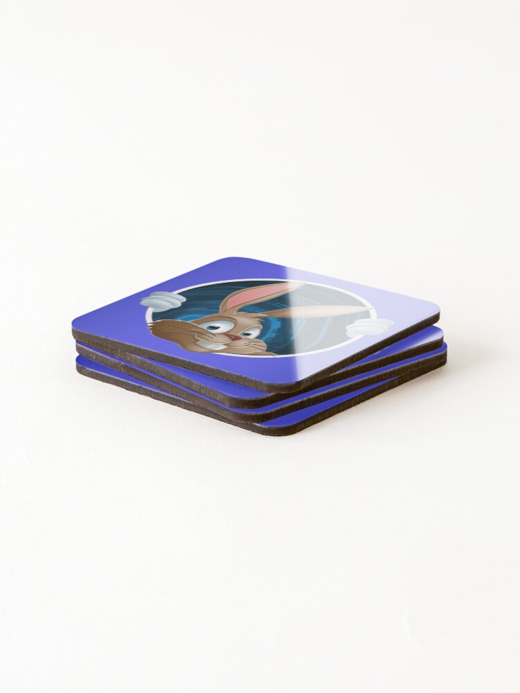 Thumbnail 4 of 5, Coasters (Set of 4), Sid The Rabbit designed and sold by RabbitHoleMedia.