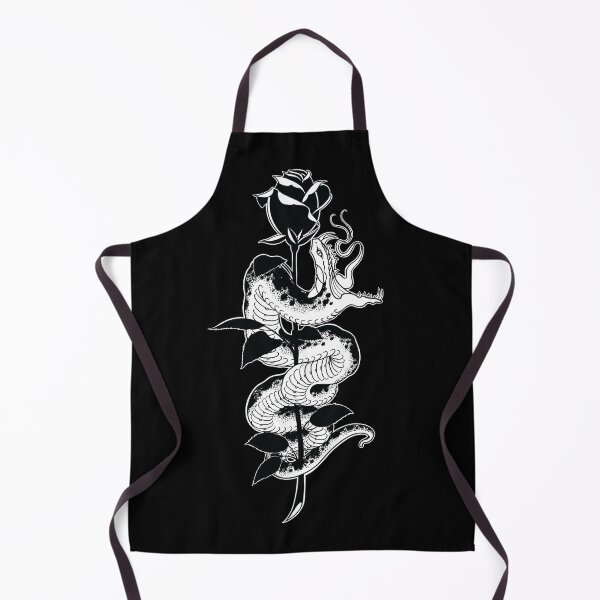 Item preview, Snake and Rose White Variant Tattoo design designed and sold by SevenRelics.