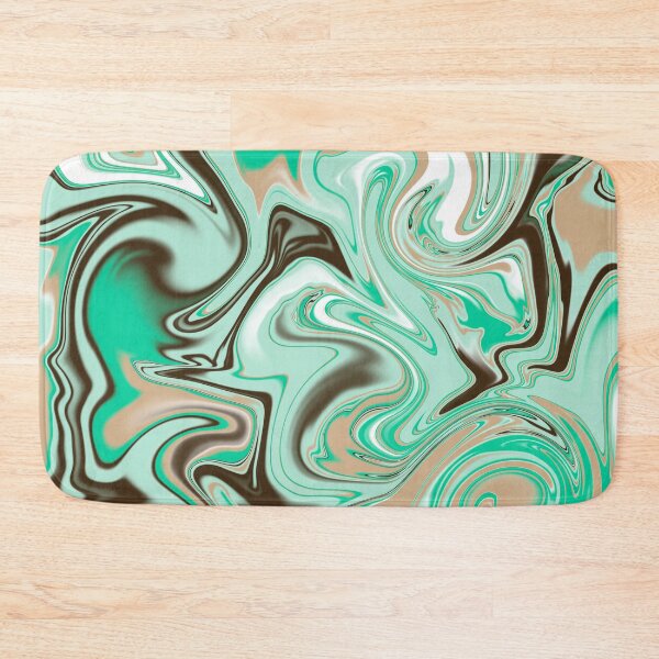Item preview, Mint Chocolate Swirl A Fun Abstract Pattern in Browns and Greens designed and sold by Christine Clayton.