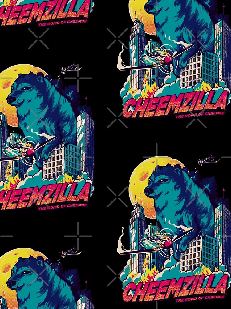 Disover Cheemzilla - The Gomd of Cheemse | Blue | Kaiju Shiba Inu Doggo Wacky and Uncharacteristic Ironic Dank Memes | Dogezilla Doge Dogzilla | Bonk Dorime | Much Wow | Kaijuism | Cheese Moon | Cheemsburbism | Leggings