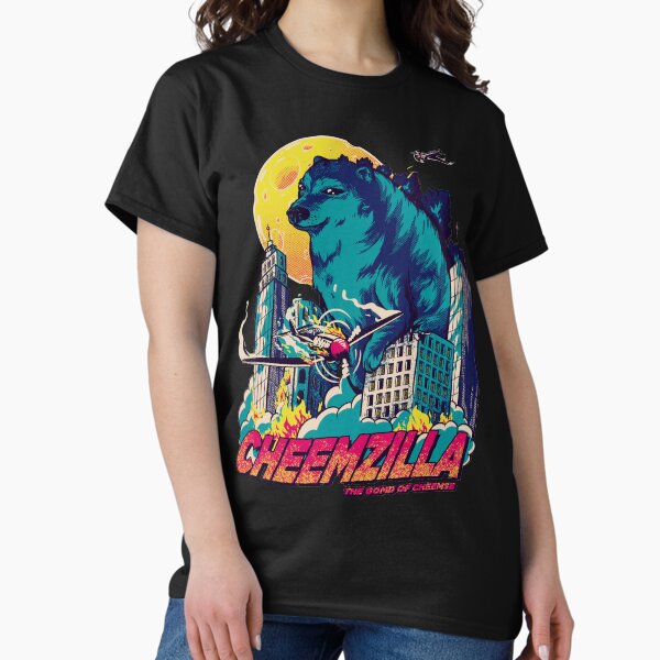 Vista previa del artículo con la obra «Cheemzilla - El dios de Cheemse | Azul | Kaiju Shiba Inu Doggo Wacky and Uncharacteristic Ironic Dank Memes | Dogezilla Dux Dogzilla | Bonk Dorime | Mucho guau | Kaijuismo | luna de queso | Cheemsburbismo», diseñado y vendido por Any Color Designs.