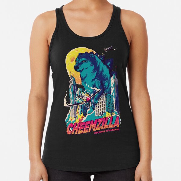 Cheemzilla - The Gomd of Cheemse | Blue | Kaiju Shiba Inu Doggo Wacky and Uncharacteristic Ironic Dank Memes | Dogezilla Doge Dogzilla | Bonk Dorime | Much Wow | Kaijuism | Cheese Moon | Cheemsburbism Racerback Tank Top