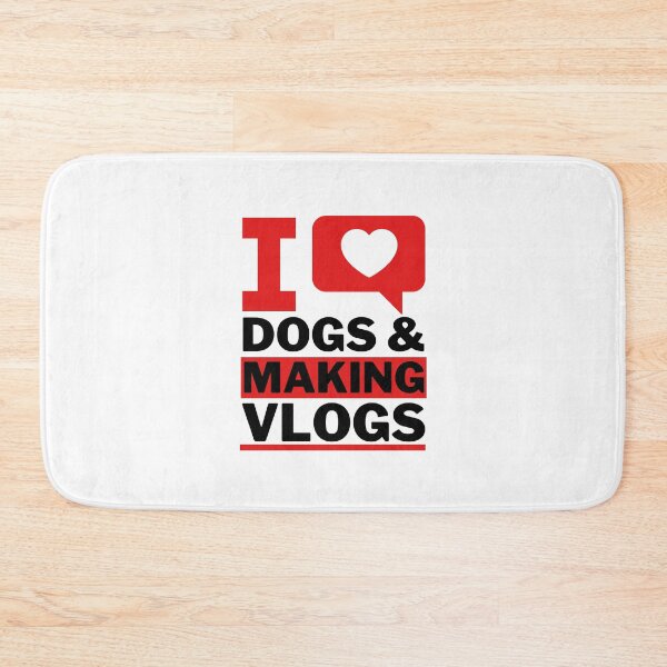 Item preview, I love dogs and making vlogs designed and sold by Unchainthebeast.