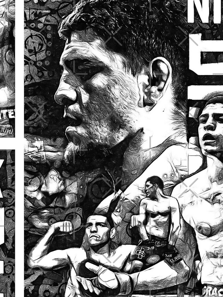 Thumbnail 4 of 4, iPhone Case, Nick Diaz Black and White Drawing designed and sold by SavageRootsMMA.