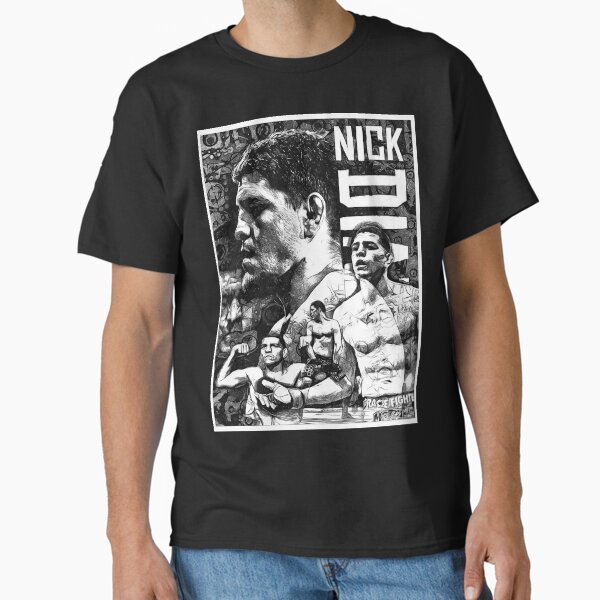 Vista previa del artículo con la obra «Nick Diaz Dibujo en blanco y negro», diseñado y vendido por SavageRootsMMA.