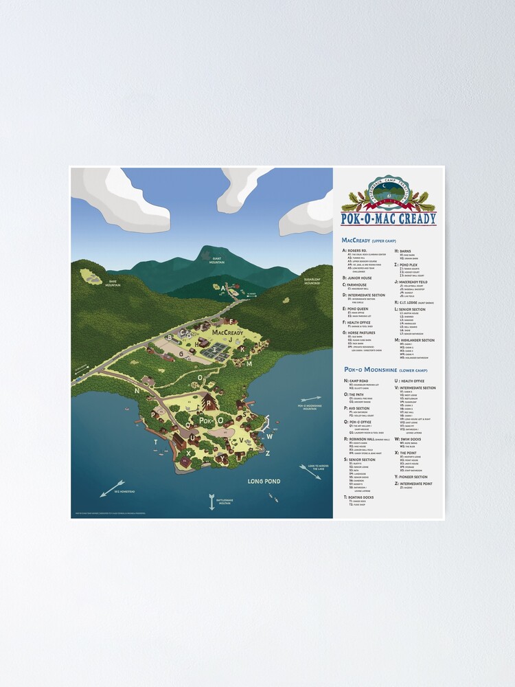 Alternate view of Pok-O-MacCready Map Poster