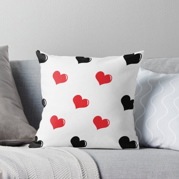 Item preview, Red n Black Valentines Hearts Seamless Pattern Print designed and sold by ClaudiaFlores.