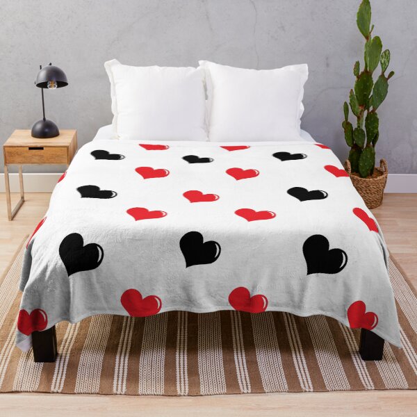 Item preview, Red n Black Valentines Hearts Seamless Pattern Print designed and sold by ClaudiaFlores.