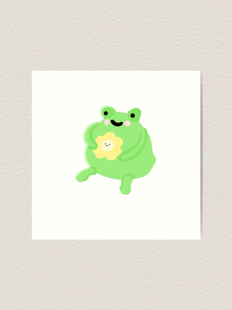 Tiktok Frog Art Print By Artsysquidy Redbubble
