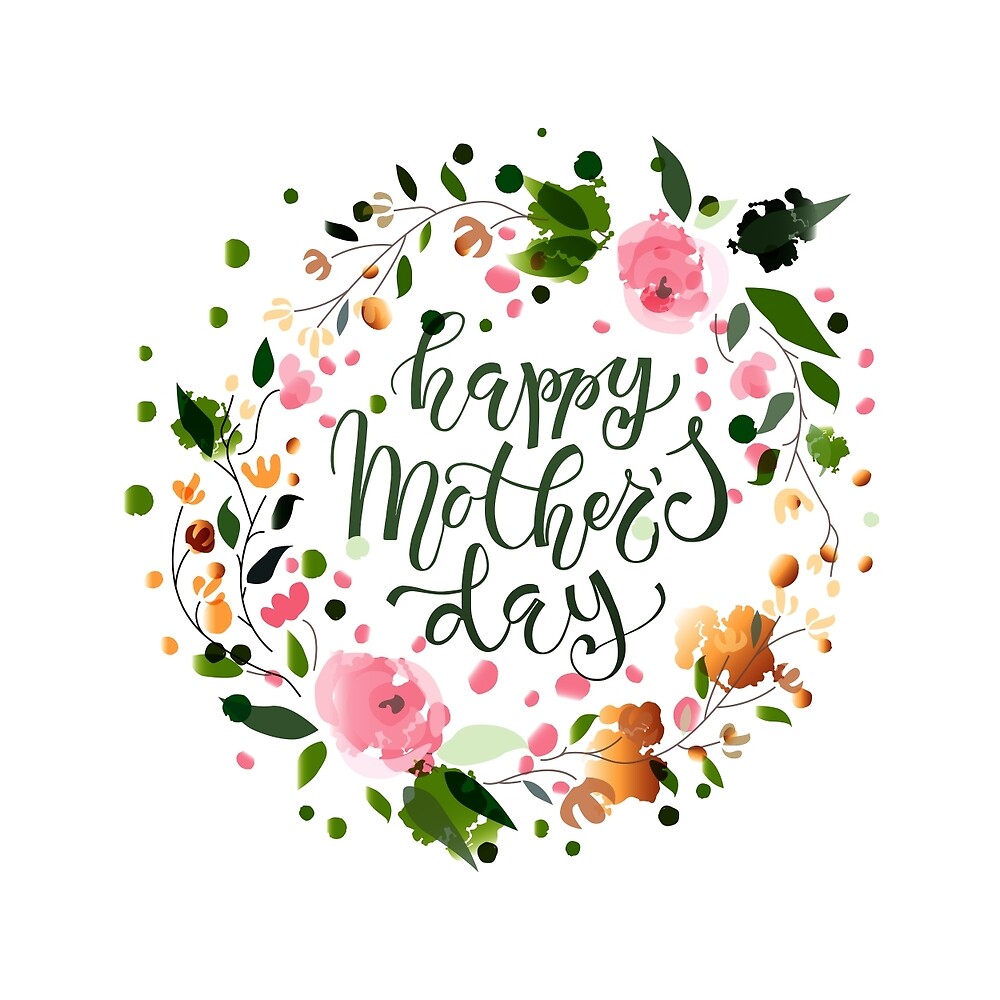 Download "Happy Mother's Day Lettering Floral Design" by ...