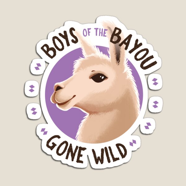 Aperçu de l'œuvre Boys of the Bayou Gone Wild-llama créée et vendue par ENPromo.