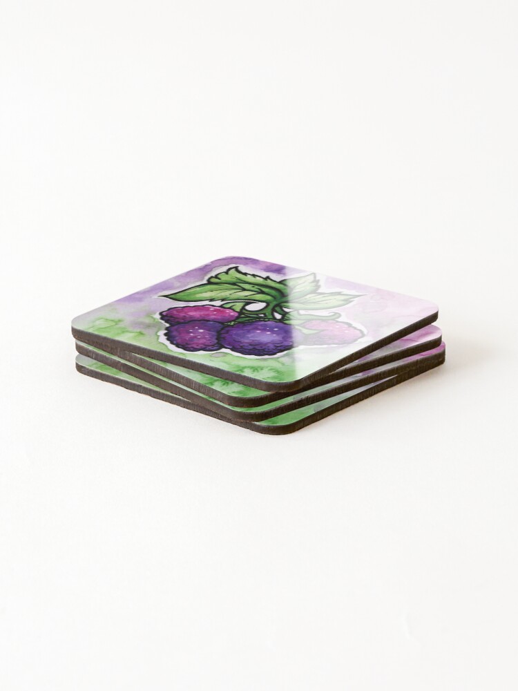 Thumbnail 4 of 5, Coasters (Set of 4), Black Raspberry designed and sold by Boogiemonst.