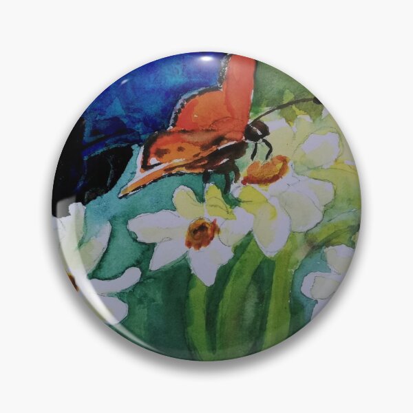 Item preview, Butterfly on flowers designed and sold by Kunterbuntes.