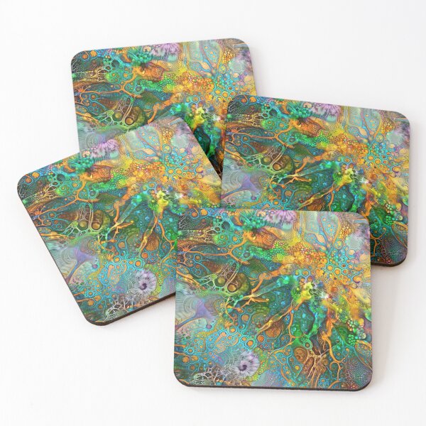 Item preview, Deepdream floral fractalize space galaxy abstraction designed and sold by blackhalt.