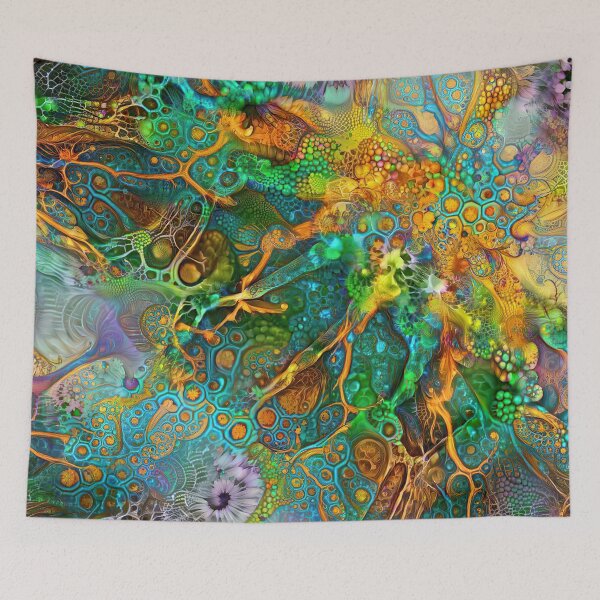 Item preview, Deepdream floral fractalize space galaxy abstraction designed and sold by blackhalt.