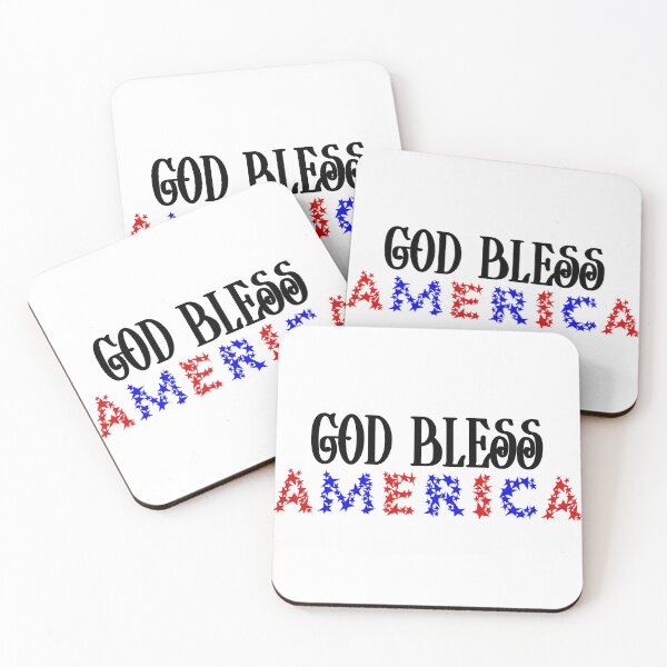 Item preview, Western Patriotic Stars God Bless America Red & Blue designed and sold by ARS Design.