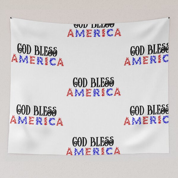 Item preview, Western Patriotic Stars God Bless America Red & Blue designed and sold by ARS Design.