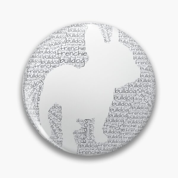 Item preview, Buckó Frenchie / WordCloud Silhouette 1 (inverse) designed and sold by BuckoFrenchie.