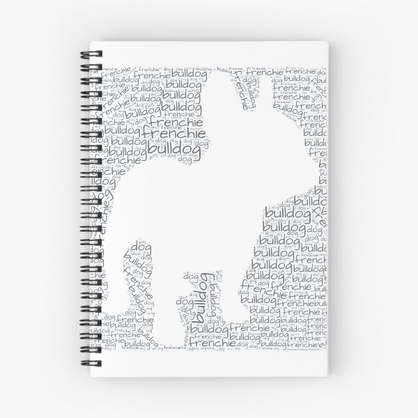 Artikelvorschau, Buckó Frenchie / WordCloud Silhouette 1 (invers) entworfen und verkauft von BuckoFrenchie.