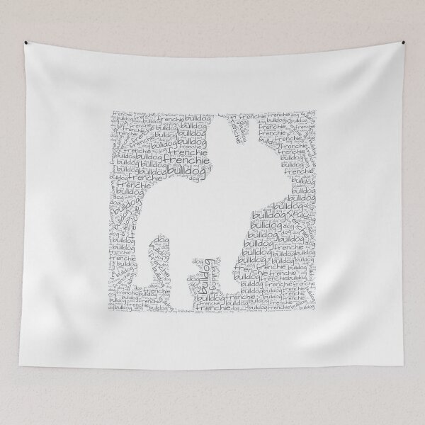 Item preview, Buckó Frenchie / WordCloud Silhouette 1 (inverse) designed and sold by BuckoFrenchie.